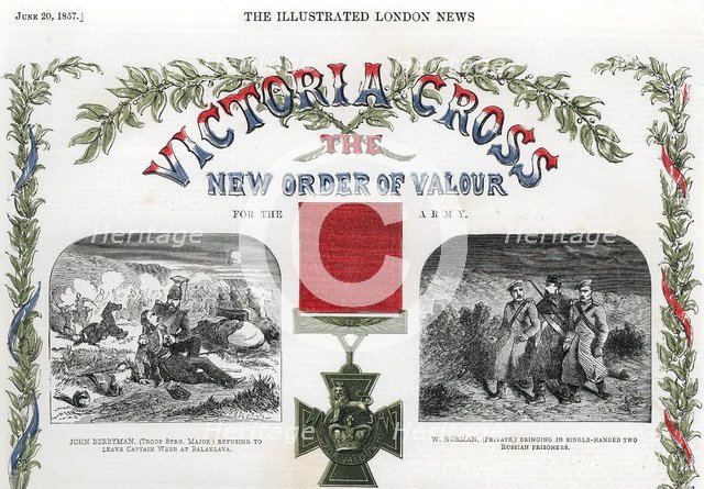 Victoria Cross, British award for gallantry, 1857. Artist: Unknown
