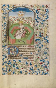 Jesus with an Orb in a Garden; Arenberg Hours, early 1460s. Creator: Willem Vrelant.