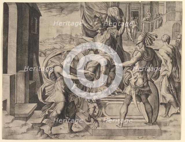 The Vestal Virgin Tuccia, mid-16th century. Creator: Master FG.