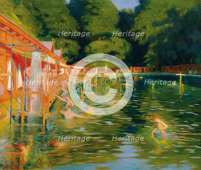 Swimming pool, 1905. Creator: Graf, Ludwig Ferdinand (1868-1932).