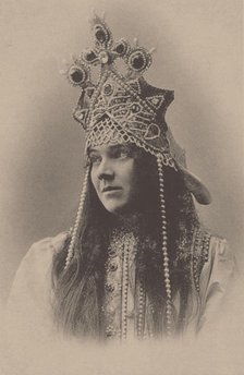 Portrait of Nadezhda Ivanovna Zabela-Vrubel (1868-1913) as Marfa in the opera The Tsar's Bride, 1899 Creator: Anonymous.