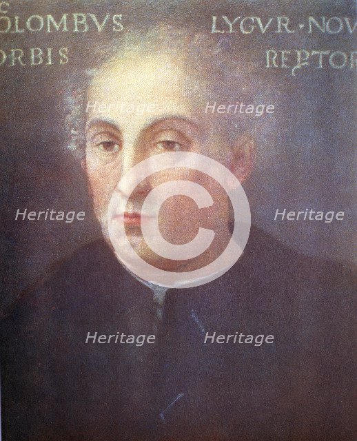 Christopher Columbus, Genoese navigator and explorer. Artist: Unknown