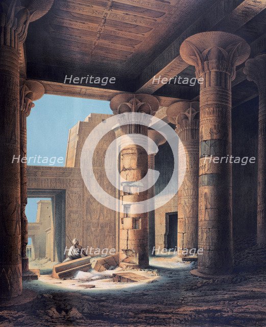 'The Inner Temple, Philae', Egypt, 1842. Artist: E Weidenbach