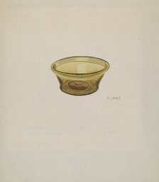 Small Glass Bowl, c. 1940. Creator: V. L. Vance.