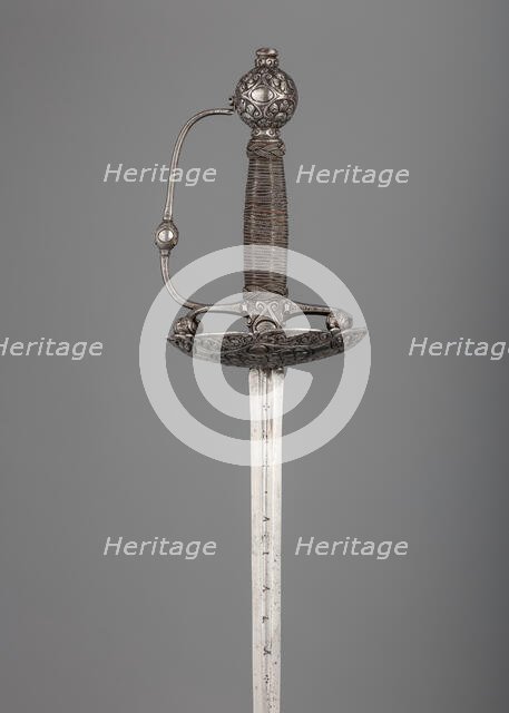 Transitional Rapier, Hilt, possibly French or Spanish; blade, Spanish, Toledo, 17th century. Creator: Tomas Aiala.