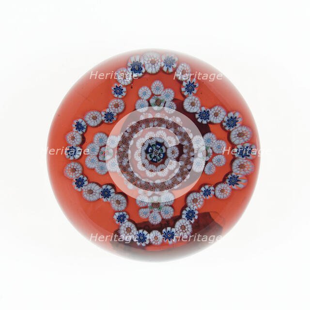 Paperweight, Baccarat, c. 1845-60. Creator: Baccarat Glasshouse.