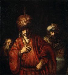 'Haman Recognizes His Fate (David and Uriah)', 1665.  Artist: Rembrandt Harmensz van Rijn    