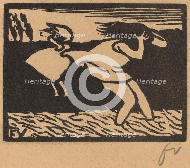 Bathers Caught in a Storm (Les baigneuses surprises par l'orage), 1893. Creator: Félix Vallotton.