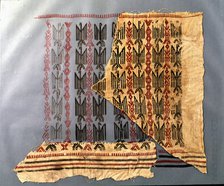  'Piece of tissue', made in silk and linen, with eagles drawn, made with a smooth pedal loom, His…