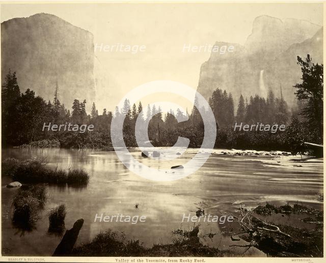 Valley of the Yosemite, from Rocky Ford, 1872. Creator: Eadweard J. Muybridge (American, 1830-1904); Bradley & Rulofson.
