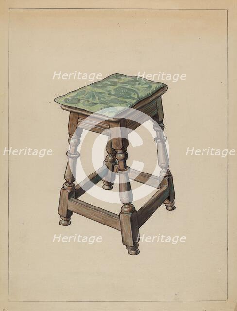 Stool, 1936. Creator: M. Rosenshield-von-Paulin.
