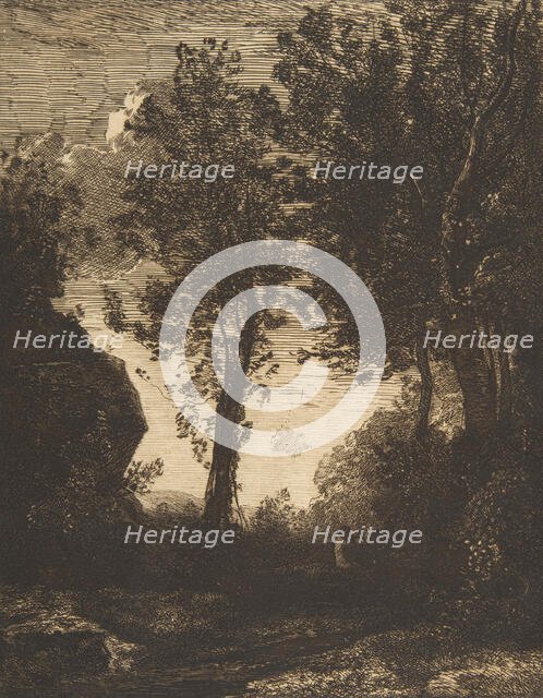 Coucher de soleil, 1858?. Creator: Felix Bracquemond.