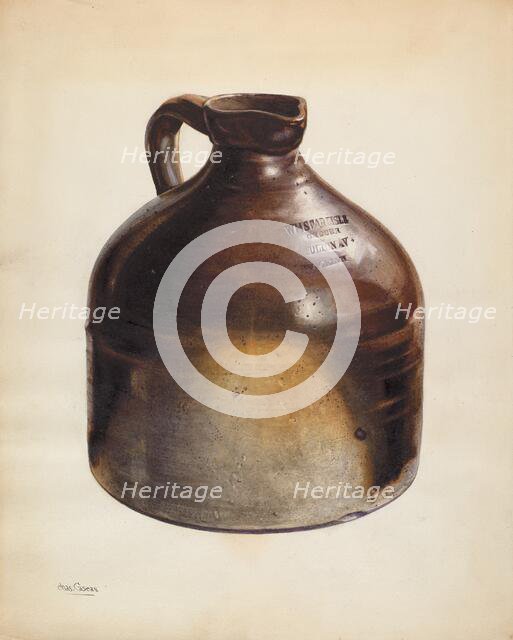 Jug for Molasses, c. 1938. Creator: Charles Caseau.