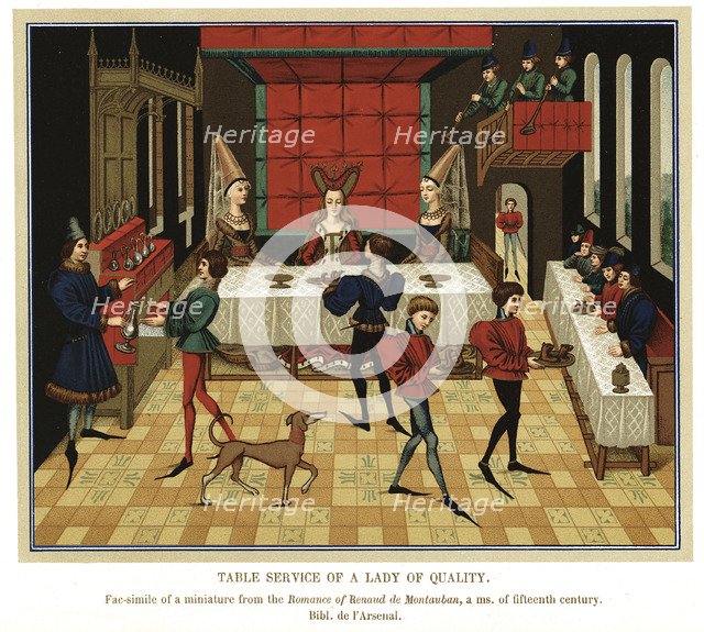 'Table Service of a Lady of Quality', 15th century. Artist: Unknown