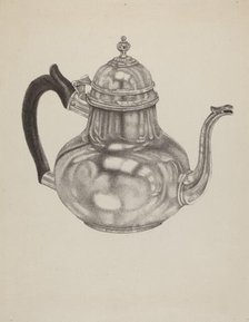Silver Teapot, 1935/1942. Creator: Unknown.