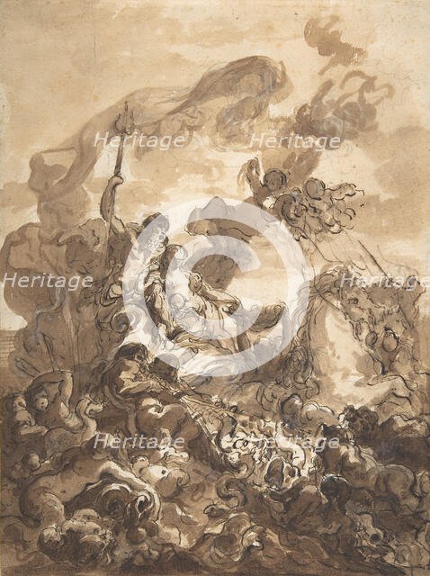 Allegory of Fishery: Neptune and Amphitrite, 1768. Creator: Gabriel François Doyen.