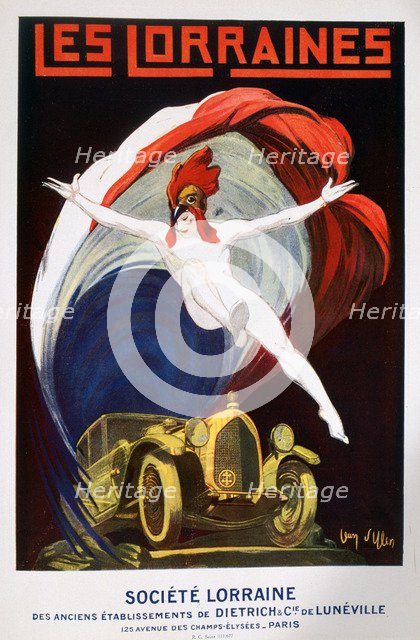 'Les Lorraines', poster for the Société Lorraine, 1925. Artist: Jean Villemot