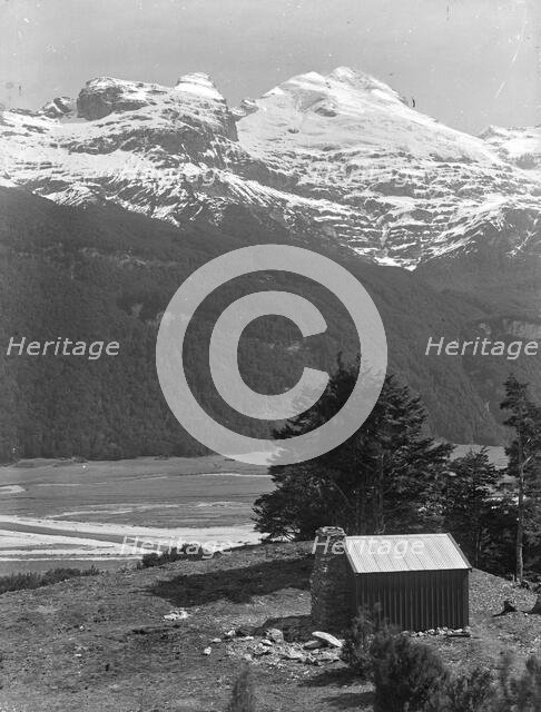 Mount Earnslaw from 25 Mile Hut, 1900. Creator: Muir & Moodie.