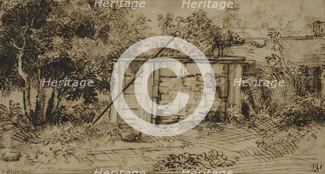 Trees and buildings. Creator: Pieter de With.