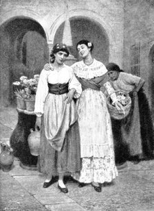 Pictures from the Royal Academy: The Town Mouse and the Country Mouse - J. B. Burgess, R.A., 1895. Creator: George Meisenbach.