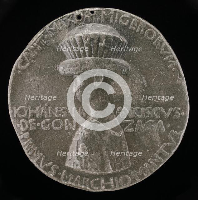 Gianfrancesco I Gonzaga, 1395-1444, 1st Marquess of Mantua 1433 [obverse], c. 1439. Creator: Pisanello.