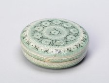 Covered Cosmetic Box with Chrysanthemum Flower Heads, South Asia, Goryeo dynasty, 13th century. Creator: Unknown.