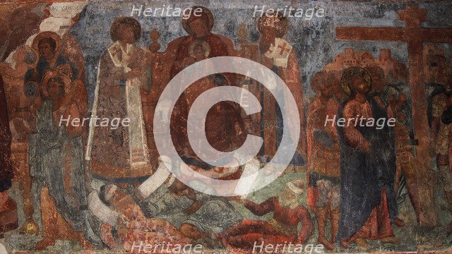 Fresco in the Cathedral of Our Lady of the Sign, Novgorod, Early 18th cen.. Artist: Bakhmatov, Ivan Yakovlevich (active Early 18th cen.)