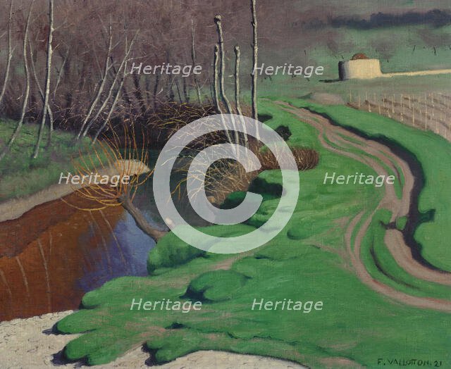 Banks of the Cagne, 1921. Creator: Vallotton, Felix Edouard (1865-1925).