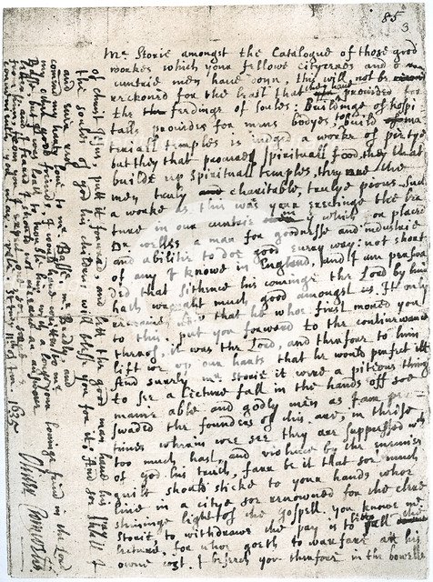 A letter to a Mr Storie by Oliver Cromwell, St Ives, 11 January, 1635-1636, (1899). Artist: Unknown