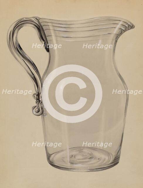 Water Pitcher, c. 1936. Creator: John Tarantino.