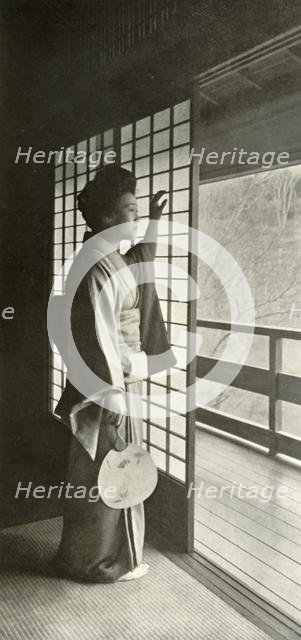 'A Study by the Shoji', 1910. Creator: Herbert Ponting.