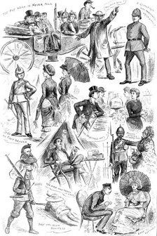 Sketches at the Wimbledon Camp of the National Rifle Association, 1883. Creator: Unknown.