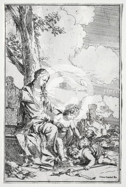 Holy Family with the Infant St. John. Creator: Giulio I Carpioni (Italian, 1611-1674).