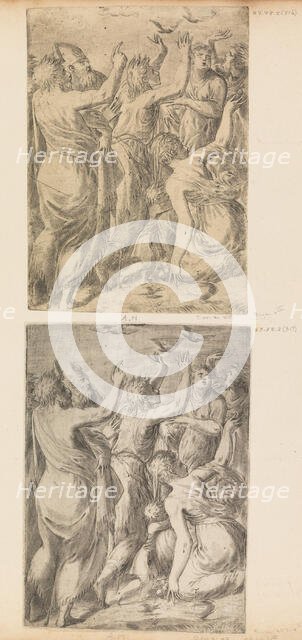 Moses Showing the Quails to the Israelites, ca. 1545. Creator: Andrea Schiavone.