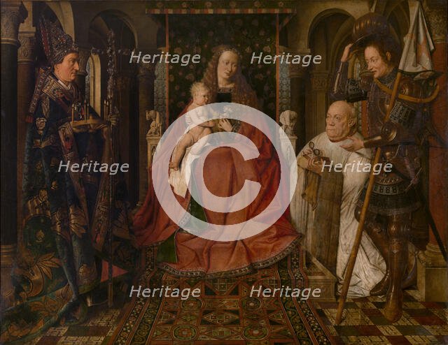 Madonna Surrounded by Saint George, Saint Donatianus of Reims..., c1430s. Creator: Jan van Eyck.