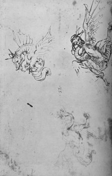 'Studies of a Dragon', c1480 (1945). Artist: Leonardo da Vinci.