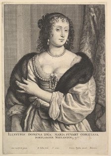 Frances Stuart, Countess of Portland, 1650. Creator: Wenceslaus Hollar.