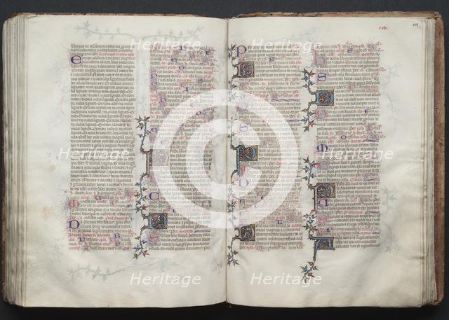 The Gotha Missal: Fol. 128r, Text, c. 1375. Creator: Master of the Boqueteaux (French); Workshop, and.