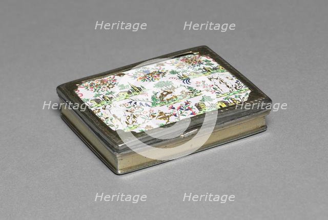 Box with Enamel Plaque Set in Cover, c. 1730. Creator: Unknown.