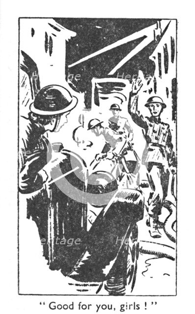 'Good for you, girls!', 1940. Artist: Unknown.