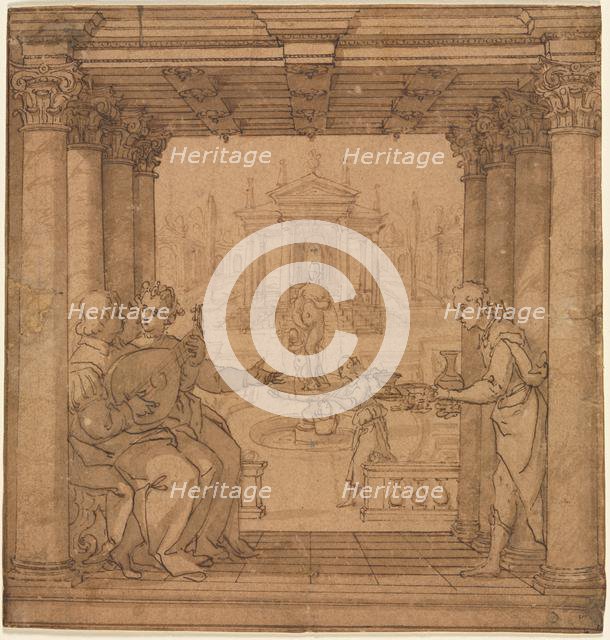 Illustration from Torquato Tasso's Gerusalemme Liberata, 1586-1590. Creator: Bernardo Castello (Italian, 1557-1629).