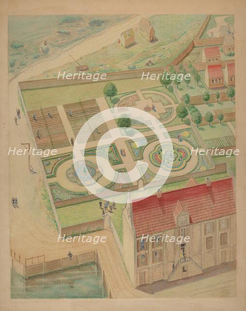 Whitehall Estate and Garden, c. 1936. Creator: Leo Drozdoff.