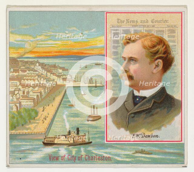 F.W. Dawson, The Charleston News and Courier, from the American Editors series (N35) for A..., 1887. Creator: Allen & Ginter.