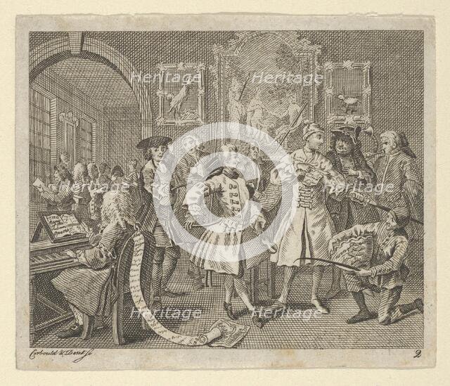 A Rake's Progress, Plate 2, ca. 1800. Creator: Dent.