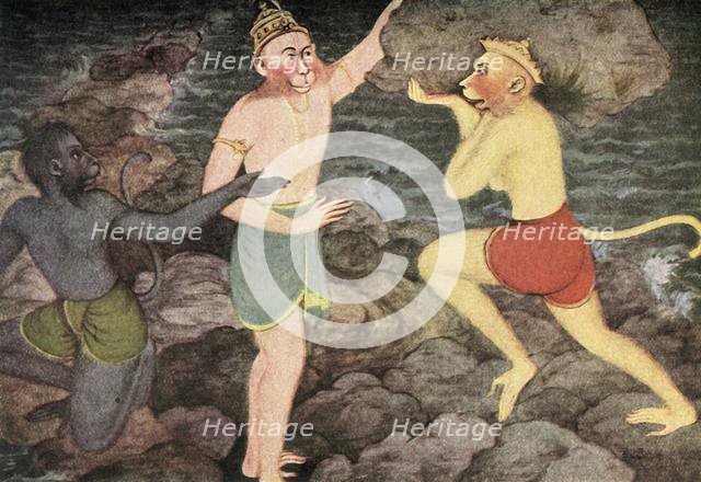 'Building of Rama's Bridge', 1920. Creator: Unknown.