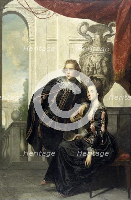 Sir Watkin Williams-Wynn and Lady Henrietta Williams-Wynn his wife, in masque costume, c1769. Creator: Sir Joshua Reynolds.