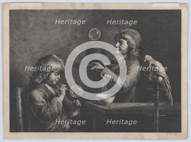 Soap Bubbles, 1799.   Creator: Jean-Jacques de Boissieu.