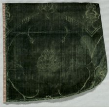 Velvet Fragment, 1400s. Creator: Unknown.
