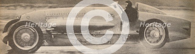 'In January 1927, Major Malcolm Campbell in his famous Bluebird broke the world's land speed recor Artist: Unknown.