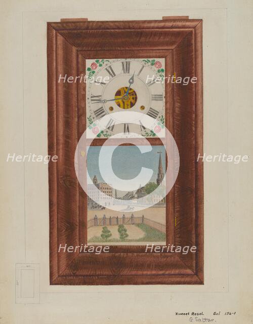 Thirty Hour Clock, c. 1936. Creator: Vincent P. Rosel.